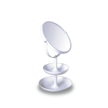 Cosmetic round magnifier framed makeup table mirror